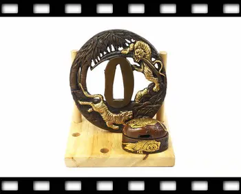 

TFK037 SAMURAI KATANA TIGER BAMBOO TSUBA FUCHI KASHIRA KATANA FITTINGS FOR DIY