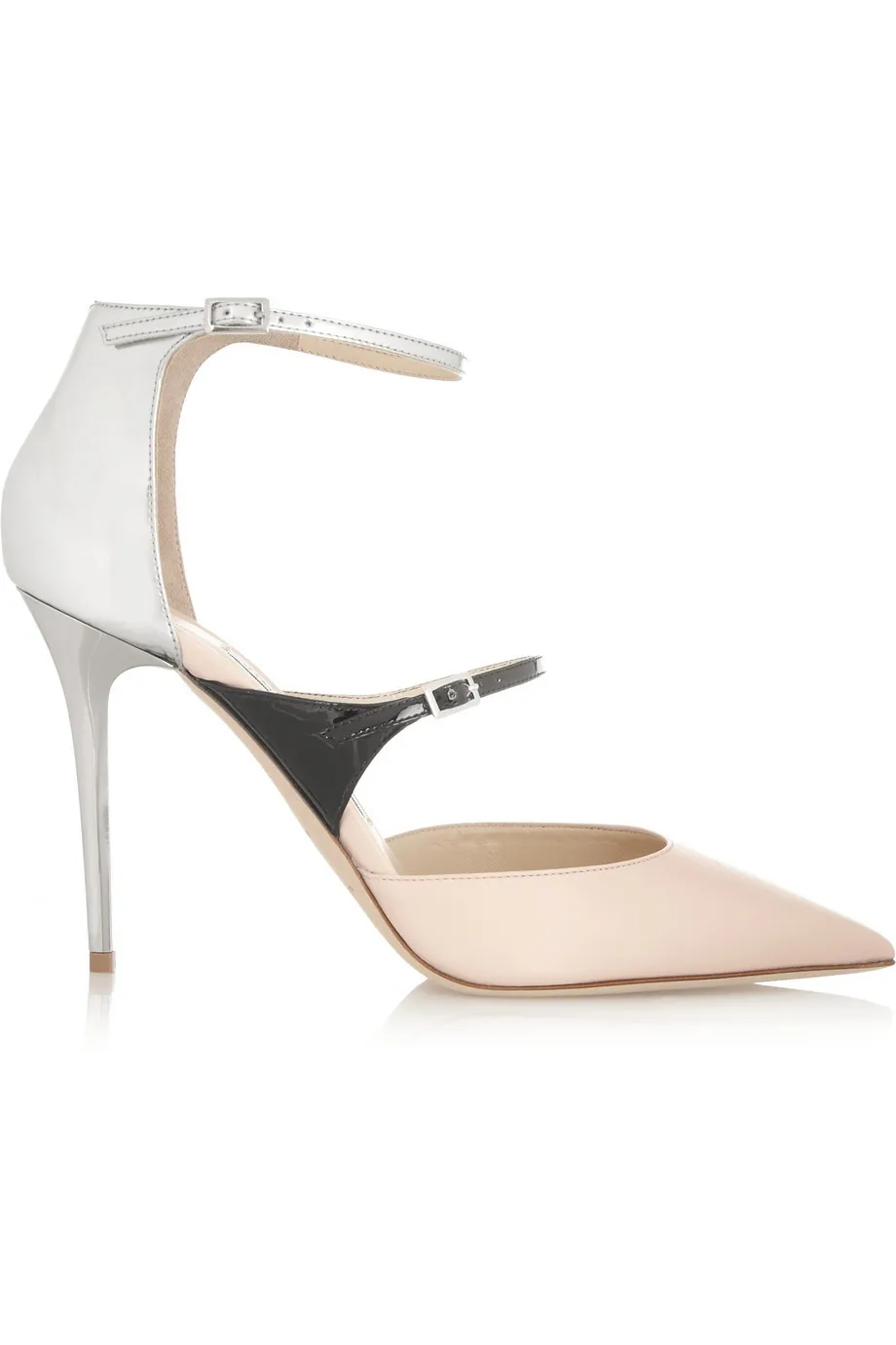 

Wedding Colorful Pointed Toe Stiletto High Silver Heels Woman Sandals Ankle-Wrap Buckles Handmade Summer Style Ladies Shoes 2015