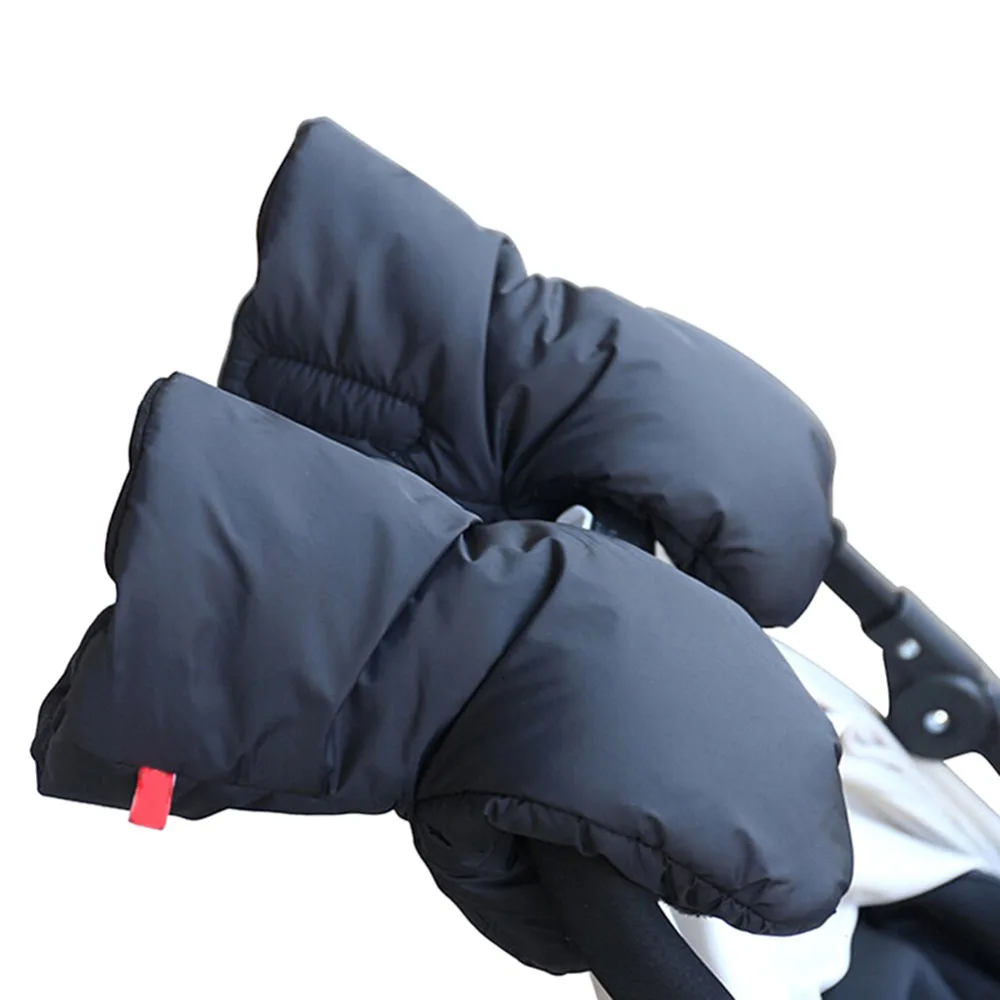 

Baby Stroller Warm Plush Gloves Extra Thick Stroller Hand Muff Winter Outing Windproof Anti-freeze Gloves for Parents