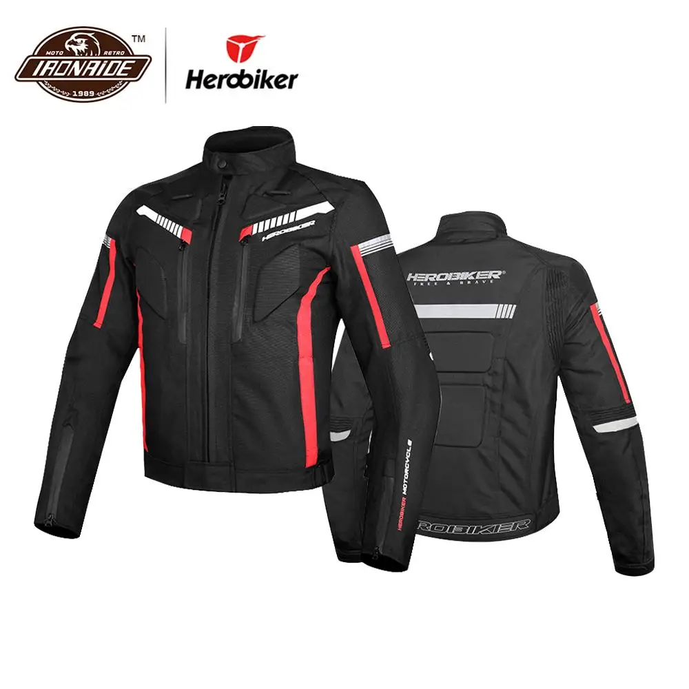 

HEROBIKER Waterproof Motorcycle Jacket Men Riding Jacket Cold-proof Moto Protective Gear Autumn Winter Racing Motorbike Clothing