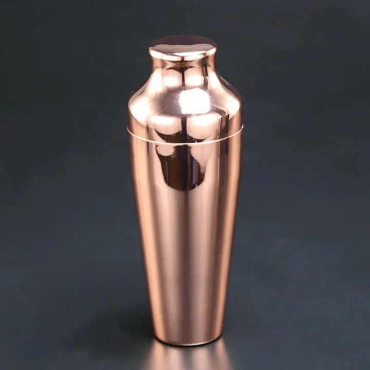 Deluxe Boston Cocktail Shaker Stainless Steel 500ml Copper Plated Cocktail Shaker Essential Barware Bar Tool - Цвет: 500ml