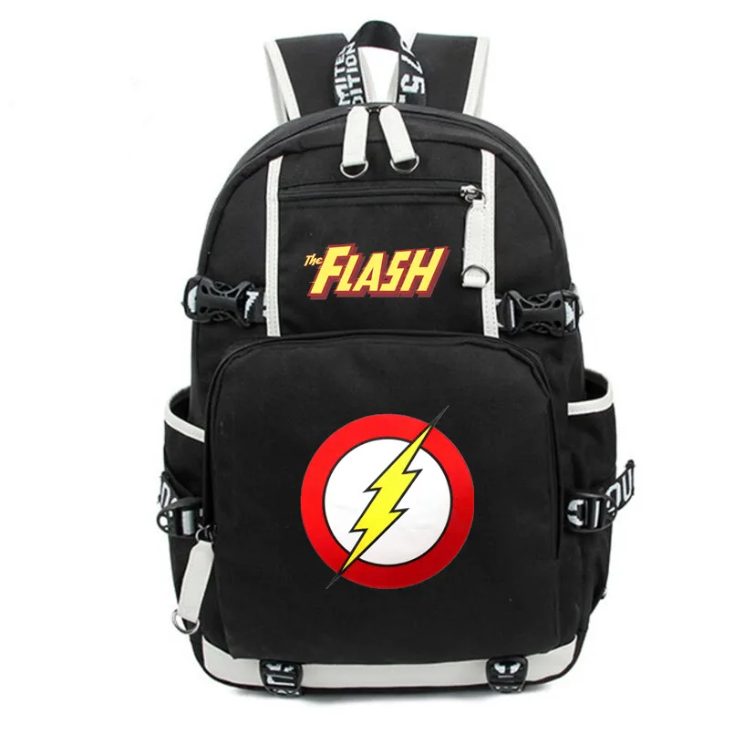 Hero Flash Рюкзак большой Оксфорд печати сумка для обувь мальчиков девочек путешествия ноутбук книга сумки