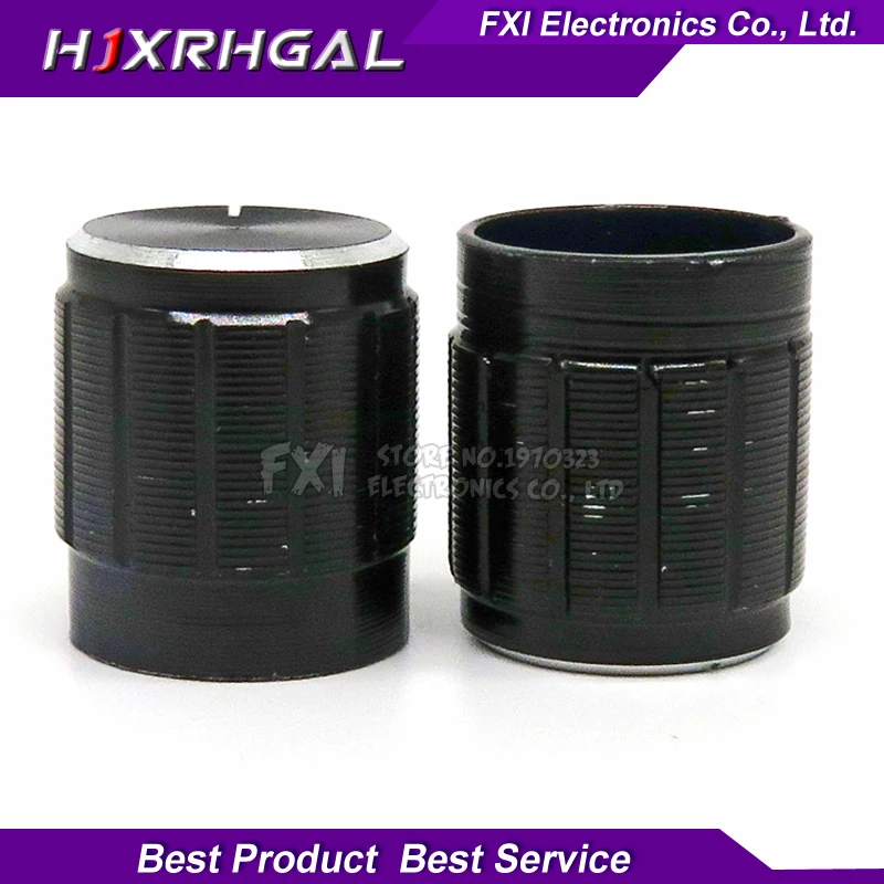 

10pcs 15*17mm aluminum alloy potentiometer 15*17 knob rotary switch volume control knob black