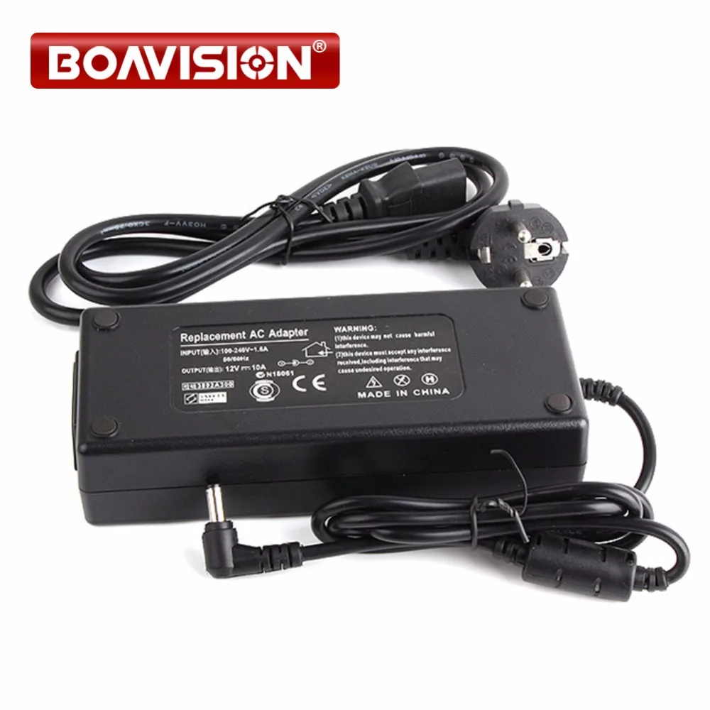 

For Led Strip Or LCD Monitor CCTV Camera Connector AC 110-240V Input US/EU/AU/UK Plug DC 12V 10A 120W Output Power Adapter