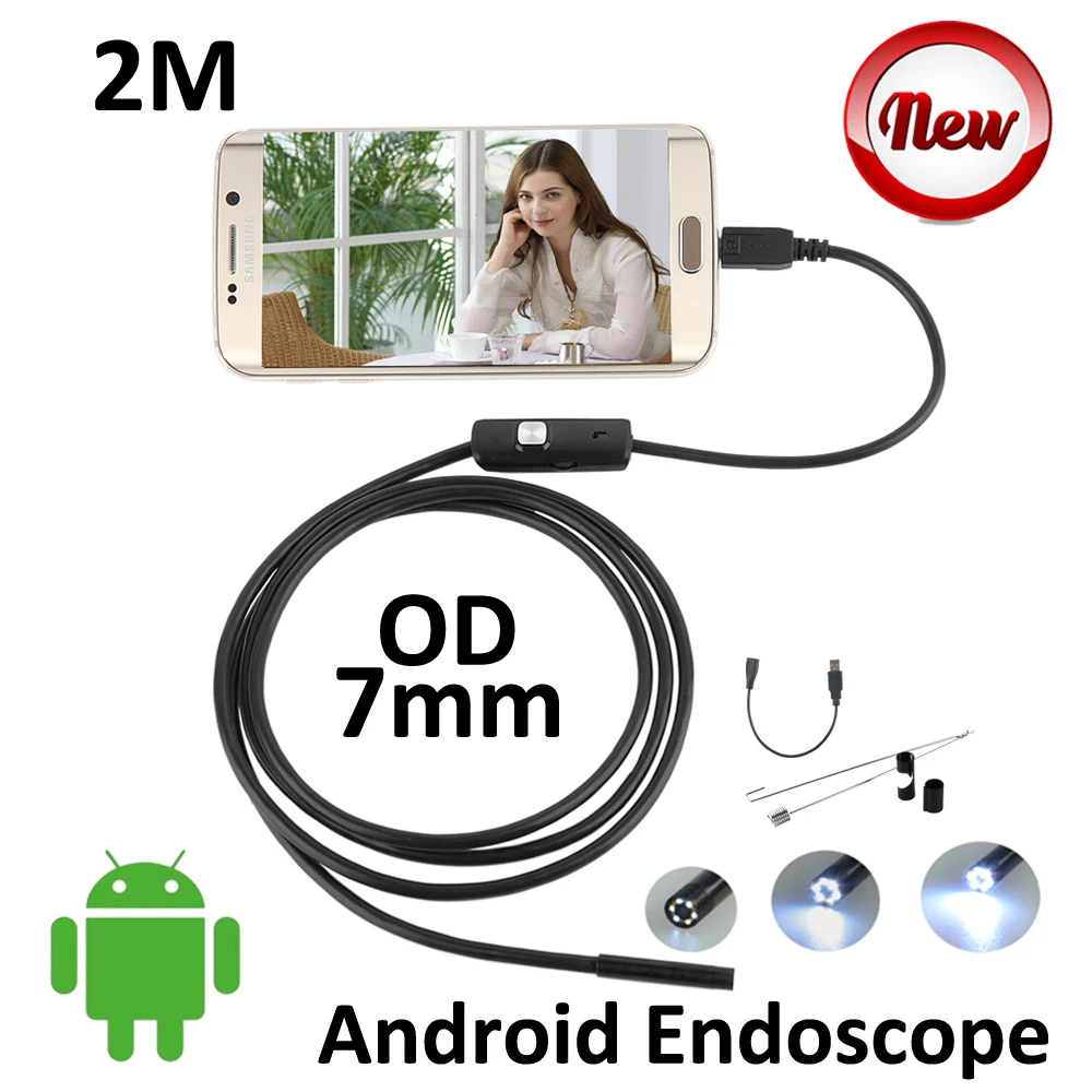 Android USB Camera 2M Micro USB Android Endoscope Camera 7mm len