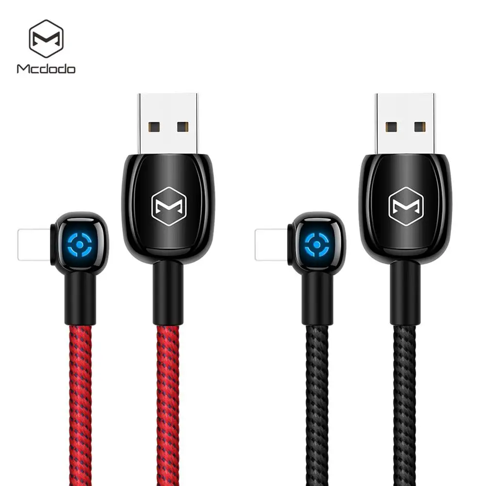 

Mcdodo Nylon-braided Charging Data Cable Smart Auto Disconnect USB Charger Cable With LED Light For IPhones