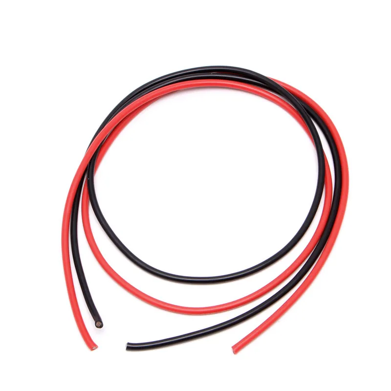 10 AWG Gauge Wire Silicone Flexible Stranded Copper Cables For RC Black Red