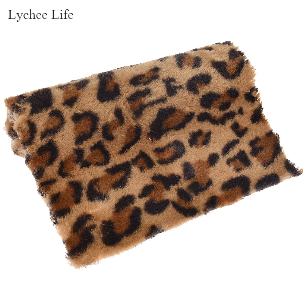 Lychee Life Leopard Immitation мех А4 ткань для сумки украшения ремесло DIY Лоскутная Одежда Швейные аксессуары - Цвет: as photo