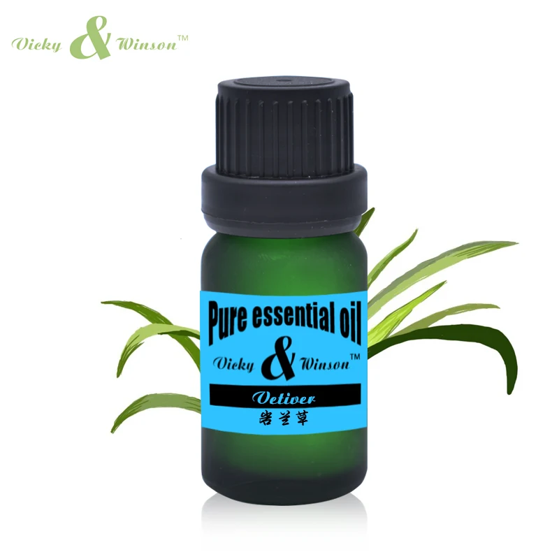 Vicky&winson Vetiver essential oil 10ml Andropogon muricatus oils skin Calm Wound healing Oil control balance antibiosis VWDF50