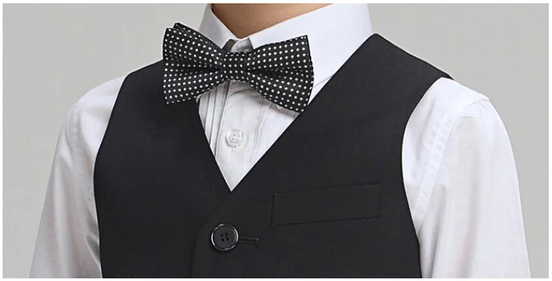  School Boys Vest Brand England Style Gentle Boys Wedding Waistcoat Kids Party & Performance Vest for Boy (1)