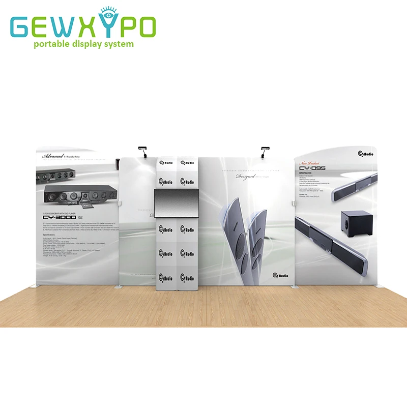 20ft Trade Show Booth Complete Unit Stretch Fabric Banner