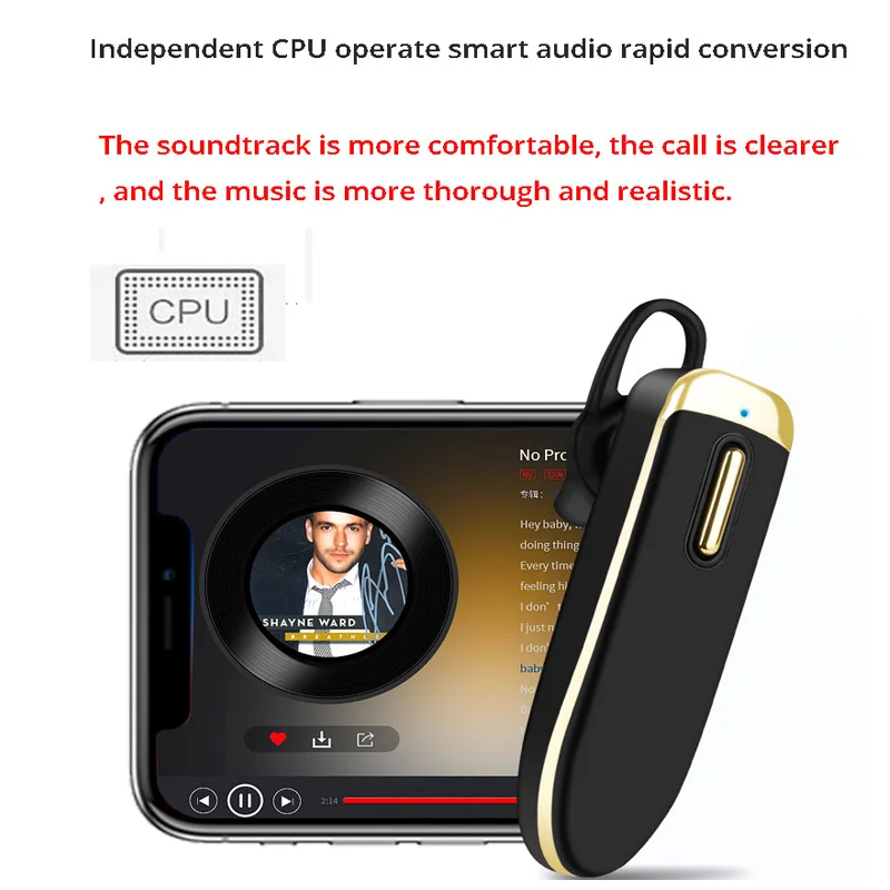 Bluetooth Headset Bluetooth Earphone Hands free Headphone earpieces Wireless Headset air dort Earbud Mic For Huawei xiaomi phone