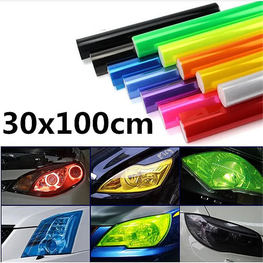 

30x100cm Car headLight lamp Vinyl Film Sticker Decal for Ford Focus MK2 MK3 MK4 kuga Escape Fiesta Ecosport Mondeo Fusion
