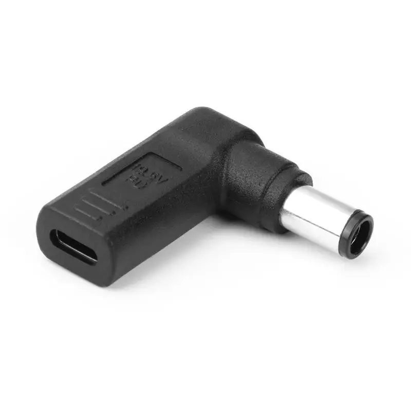 

90 Degree USB-C Type-C Female to 7.4x5.0mm DC Male Plug Adapter for DELL Conversion plug