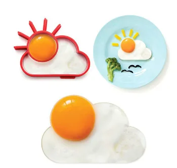 

1PC Breakfast Tool Silicone Fried Egg Mold Cute Red Pancake Rings Egg Forms Sun Cloud Silicone Egg Shaper Silicone Form OK 0288
