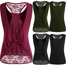 Летние топы для фитнес-тренировки, новинка, сексуальный женский топ без рукавов, повседневный Свободный Топ с открытой спиной