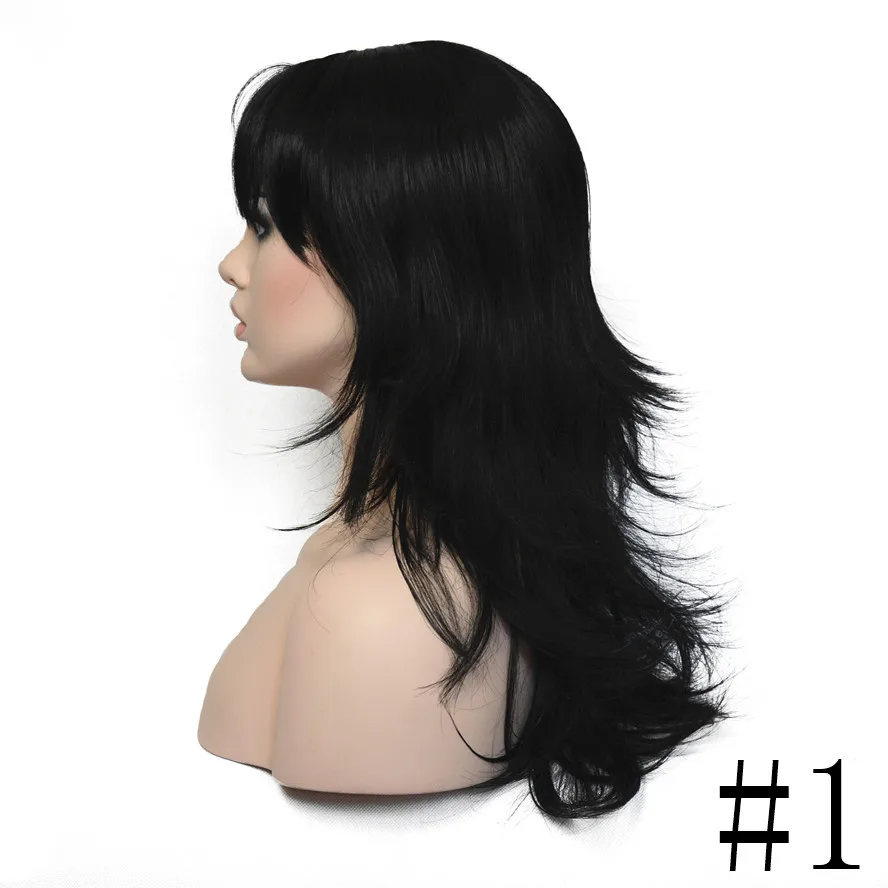 StrongBeauty парик натуральные слоистые длинные прямые волосы синтетические волосы коричневый/черный Парики для черных женщин