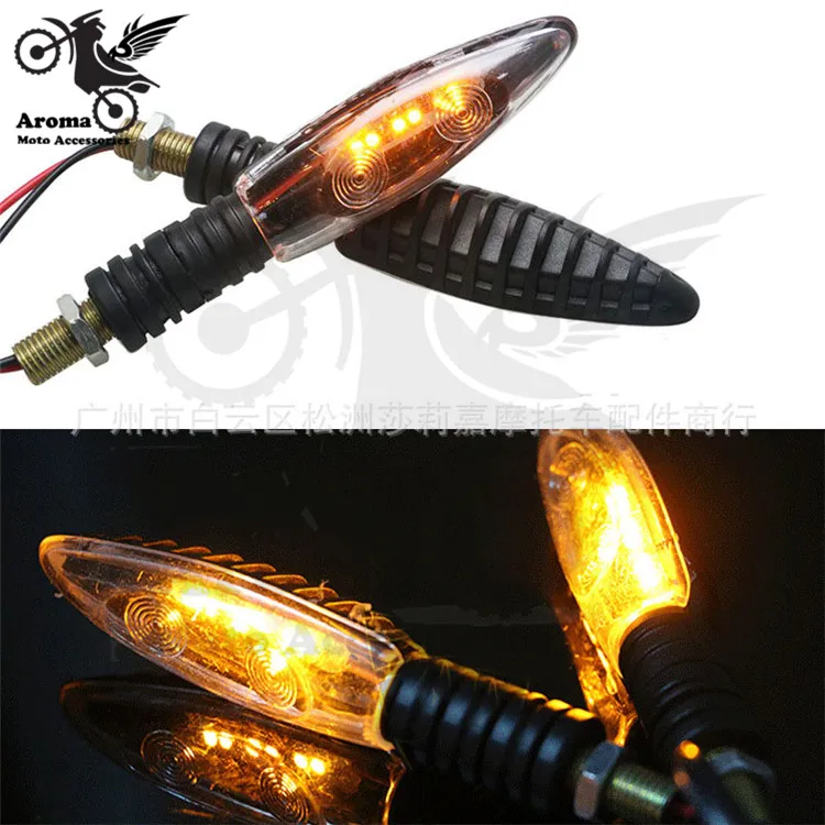 Черный мотоцикл указатель поворота для Harley Davidson CG универсальный LED желтое
