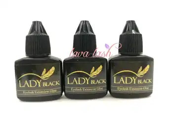 Free shipping 5bottles/lot fastest drying lower irritation eyelash extensions glue lady black glue 10ml/bottle No Sealed Bag