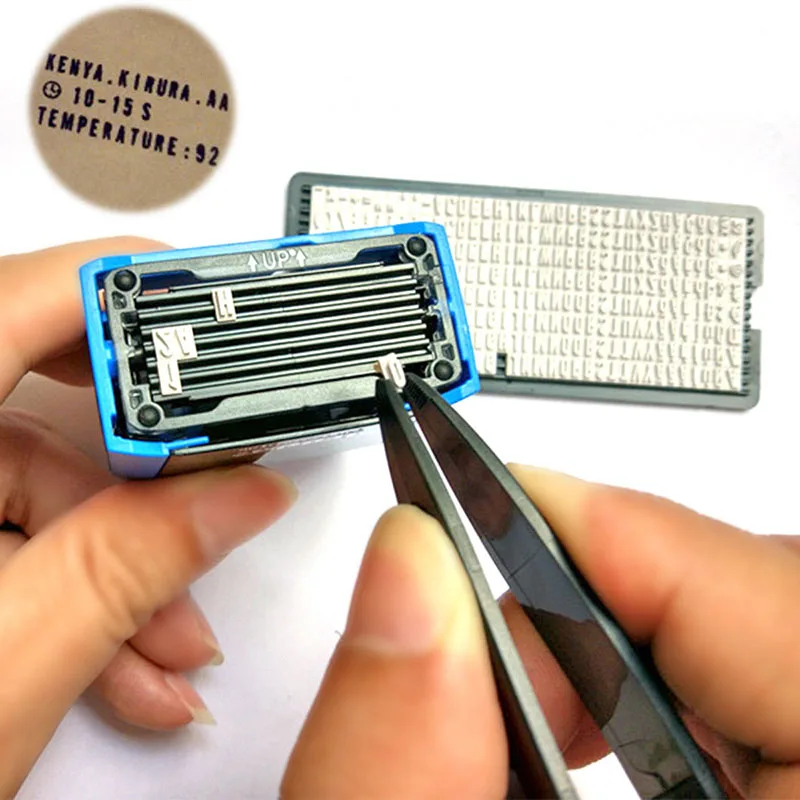 

Plastic Printing Stamp Business Address Name Stamp Pad W/Tweezers DIY Kit Personalized Self-Inking