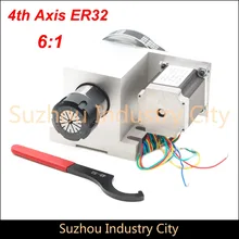ER32 Chunk CNC 4th Axis CNC делительная головка/ось вращения/комплект для мини-фрезерного станка с ЧПУ/гравер деревообрабатывающий гравировальный станок