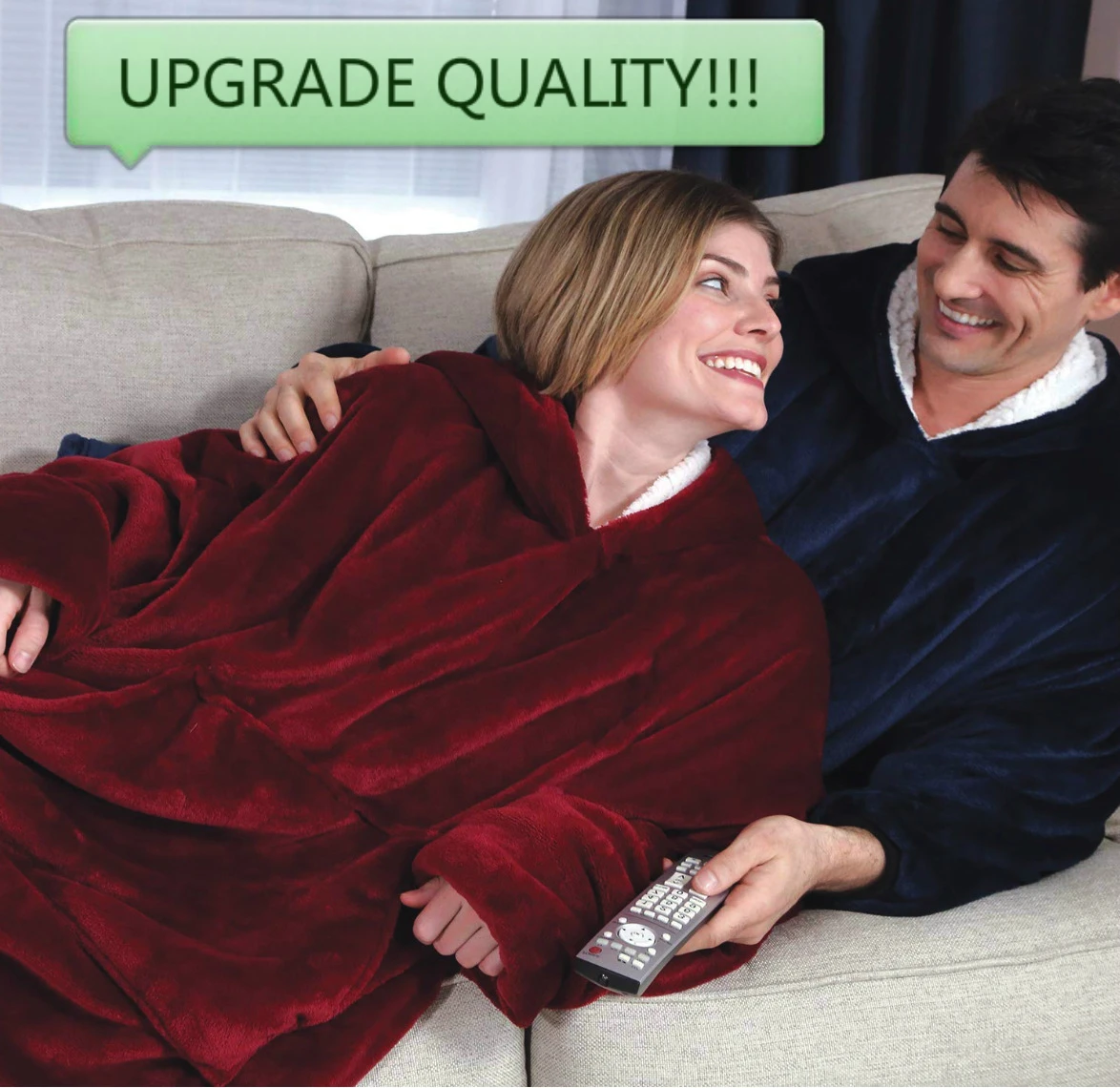 

Reversible Sleepwear Hooded Coats Warm Slant Robe Bathrobe Hoodie Couple Throw Blanket Outdoor Cold-proof Clothes large pocket