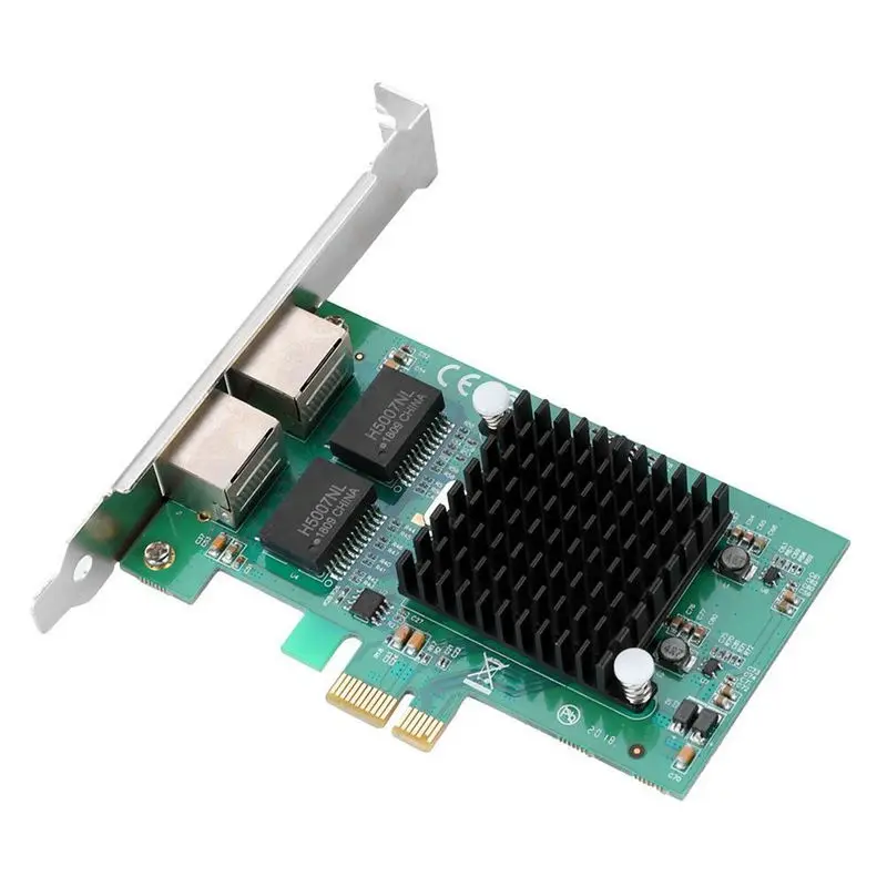 Для Intel 82575 Pci-E X1 2-Порты и разъёмы Gigabit Ethernet адаптер сервера сетевая карта адаптер для ПК