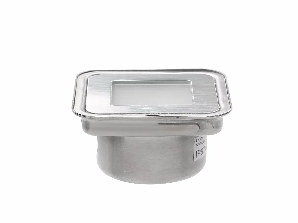 Conduziu a Lâmpada Livre com a Inserção Luz da Escada ao ar Grupo de 10 Inoxidável Inground Dc12v Box r g b y Rgb ww cw Aço 0.6 w 5 Inground DC12V Luz Da Escada Ao Ar