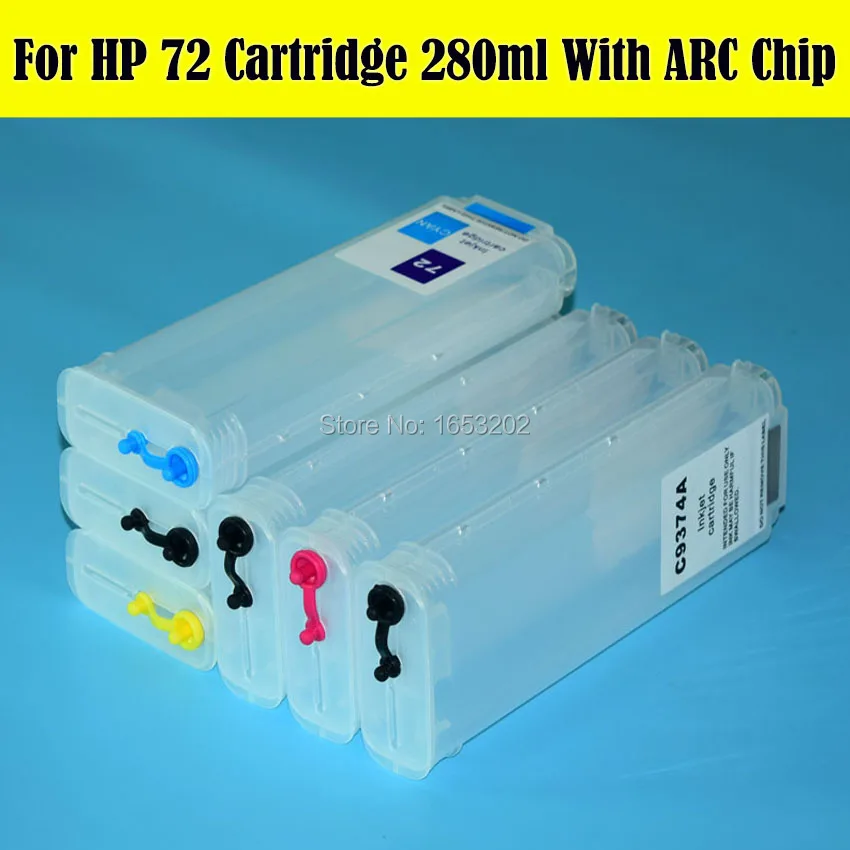 280 мл с ARC чип перезаправляемый картридж для hp 72 Designjet T795 T610 T620 T1100 T2300 T770 T790 T1120 T1200 T1300 принтер