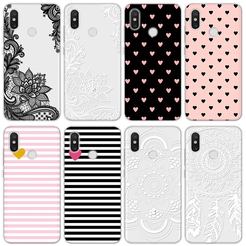 Кружевные цветы Капа для спортивной камеры Xiao mi Red Note 8 Pro 8T 7 6 5 K20 8A 7A 6A 4A S2 обратите