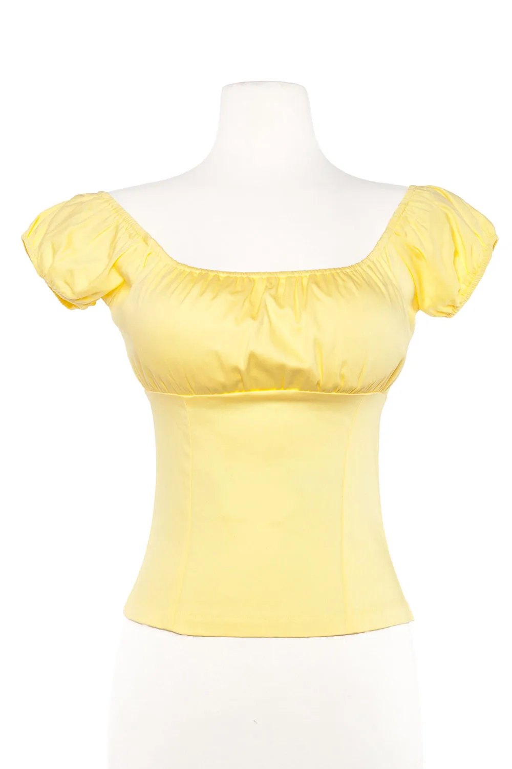 yellow 30-летние винтажные 50s pinup крестьянские топы с открытыми плечами с вырезом лодочкой, укороченные красные, большие размеры, женская одежда в стиле рок, футболка - Цвет: yellow