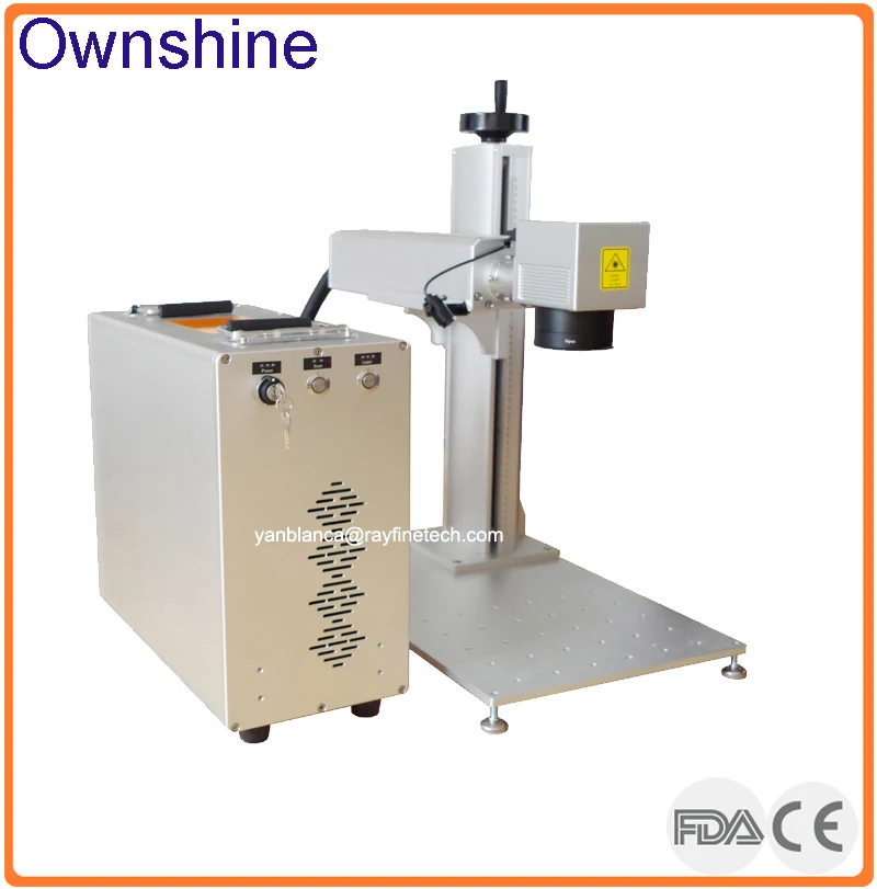 Thin metal brass sheet cutting 120W fiber laser marking machine with