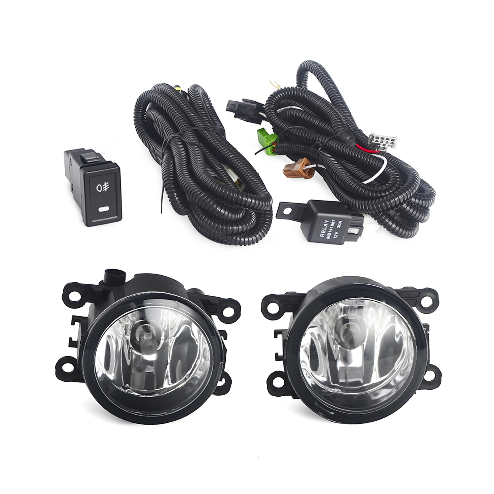 

Car Front Fog Lights Lamp Assembly Kit Clear Lens For Suzuki Grand Vitara / SX4 4Dr 4-Door 2006-2012 2007 2008 2009 2010 2011
