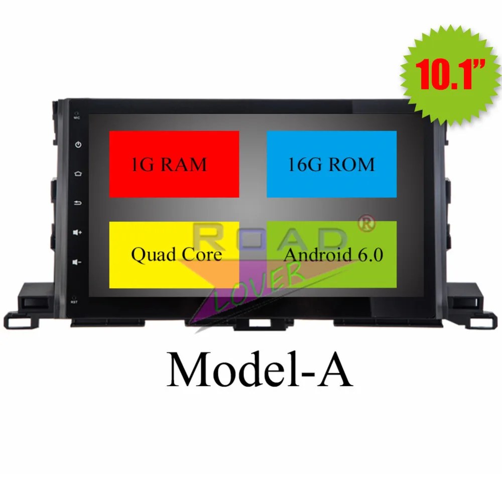Sale TOPNAVI Android 6.0 2G+32GB 10.1" Car PC Head Unit Auto Audio For Toyota Highlander 2015 Stereo GPS Navigation Two Din NO DVD BT 7