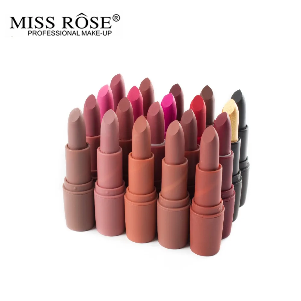 Super Professional Matte lipstick Beauty Red Lips Nude Batom Bullet