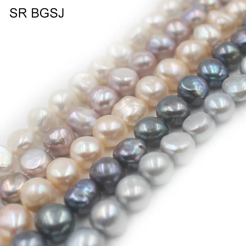 

Free Shipping 10-11mm 5 Colors Freeform Potato Freshwater Natural Pearl Beads Jewelry Making Pearls Strand 15