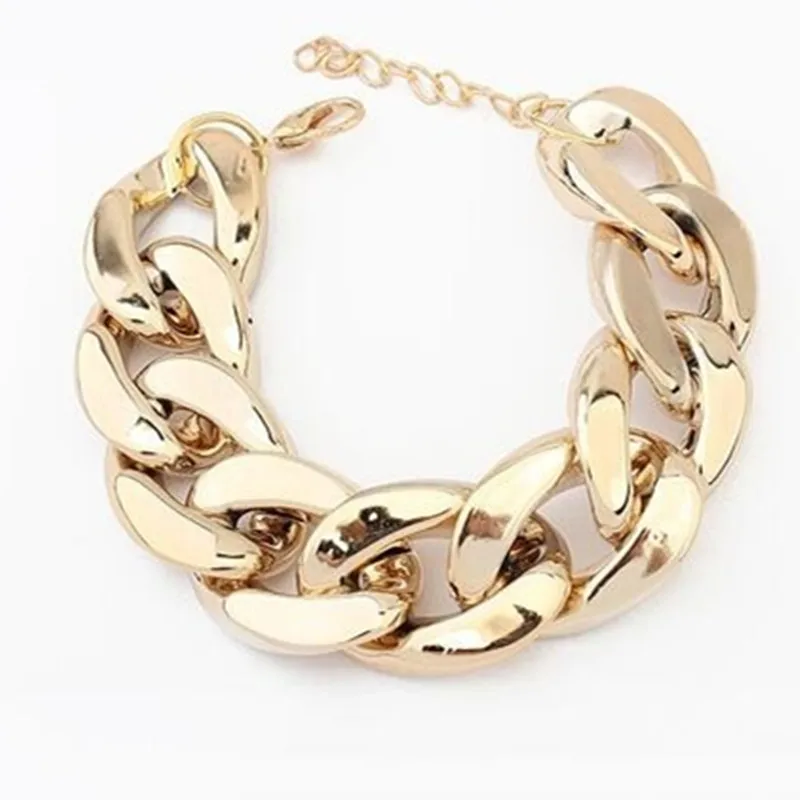 

The new European and American fashion jewelry exaggerated metal chain bracelet female Free Shipping 4BD56