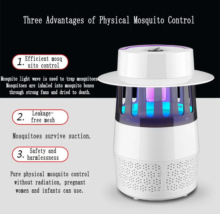 USB Mosquito Killer лампа светодиодный безопасности Жук Zapper Крытый тихий анти ловушка для насекомых Электрический насекомых Убийца домашняя лампа для отпугивания насекомых