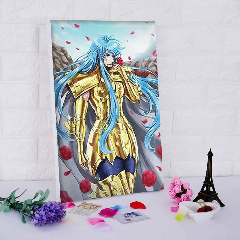 Модульный постер Saint Seiya Athena Saori Kido ручной с акриловой цифровой краской по номерам