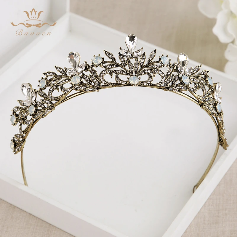 Винтаж Ретро барокко диадемы Европейский горный хрусталь Hairbands свадебные