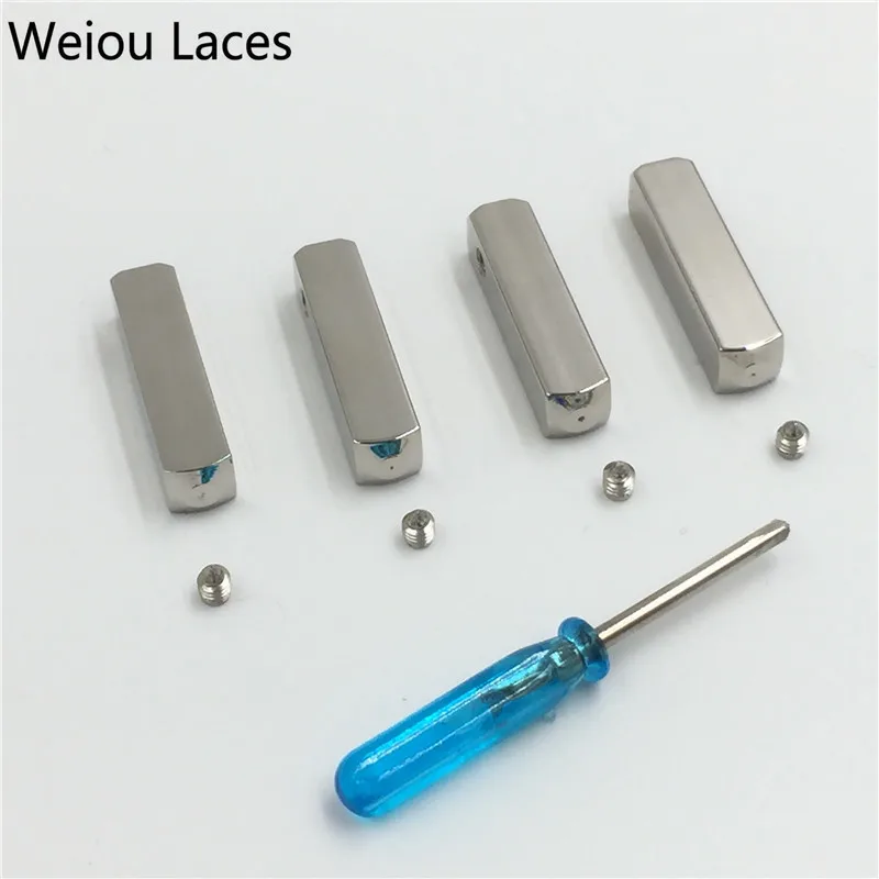 metal aglet 6*6*25mm sapato atacadores espelho ouro