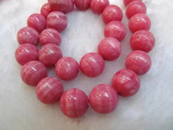 

2strands 4-12mm high quality pink rhodochrosite gemstone round ball jewelry bead