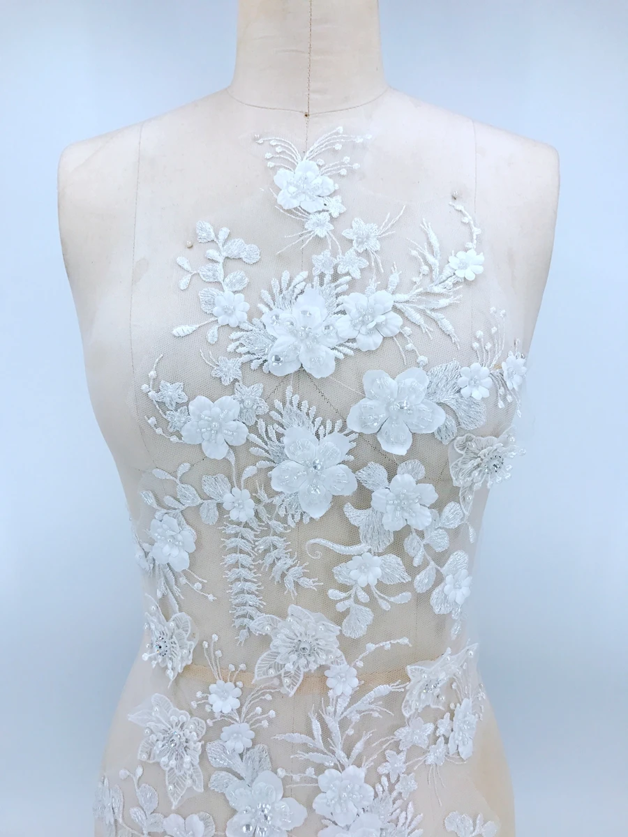 Buy 1 piece / High grade White Lace Applique Wedding
