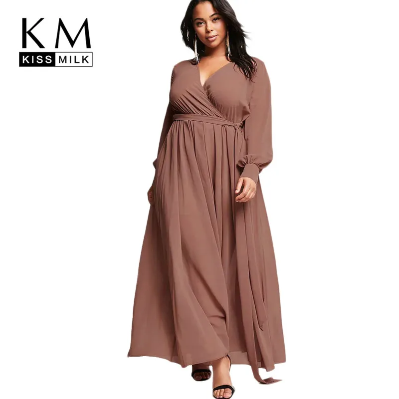 Beste Plus size lente westerse stijl mode losse V hals lace up lange mouwen Grote Size 3XL 7XL vrouw Casual lange jurk