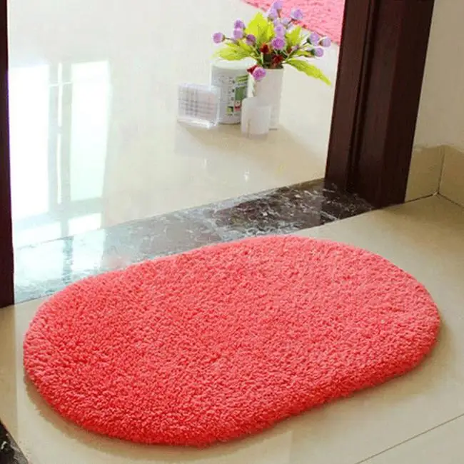 Hot Gy Bathroom Rug Candy Color Plush Velvet Slip Mats Hot Gy Bathroom Rug Candy Color Plush Velvet Slip Mats Doormat Absorbent Washable Bath Floor Carpet W1 In From Home