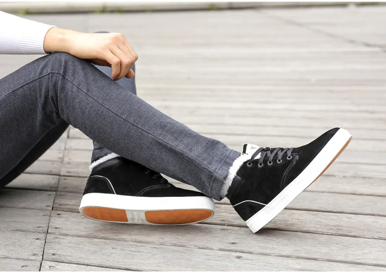 DESERT RAM Brand Men's Winter Shoes Man Big Size Sneaker Mens Ankle Suede Boots Men Boot Warm Fur Male Classic Casual Snow Bot (15)