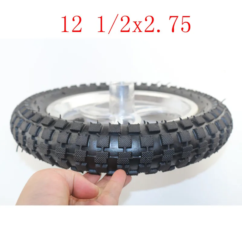 Супер 12 1/2x2,75 переднее и заднее колесо в сборе 12 1/2*2,75 шина для бритвы Dirt Bike Rocket MX350 MX400 мини Dirtbike
