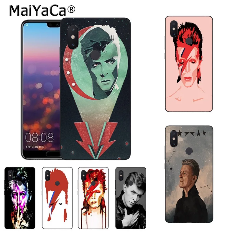 Мягкий силиконовый чехол для телефона MaiYaCa David Bowie черного цвета из ТПУ Для xiaomi mi 8se
