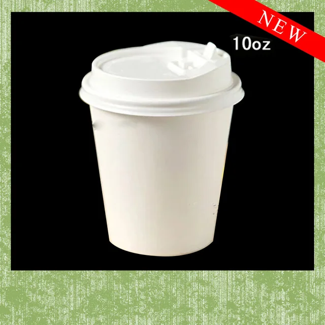 10oz Disposable Coffee White Without Printing Paper Cup With Lid 10oz Disposable Coffee White Without Printing Paper Cup With Lid