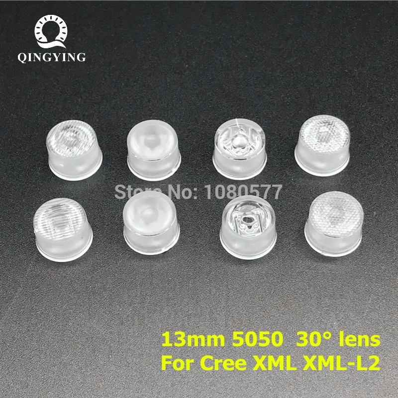 

10pcs 13mm 5050 Cree XML XML-L2 LED Lens 30 Degree Optical Grade PMMA Led Lens Holder Plano Reflector Collimator